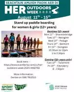 HER Outdoors Week - stand up paddling boarding session details (English)