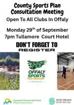 Co Offaly Sports Plan - consultation for sports clubs