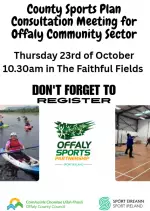Co Offaly Sports Plan - consultation for community & special interest groups