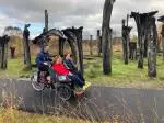 Offaly Sports Partnership staff cycling without age training - Liam O Reilly piloting with Denise Coghill & Jean Brady in the passenger seat of the Trishaw
